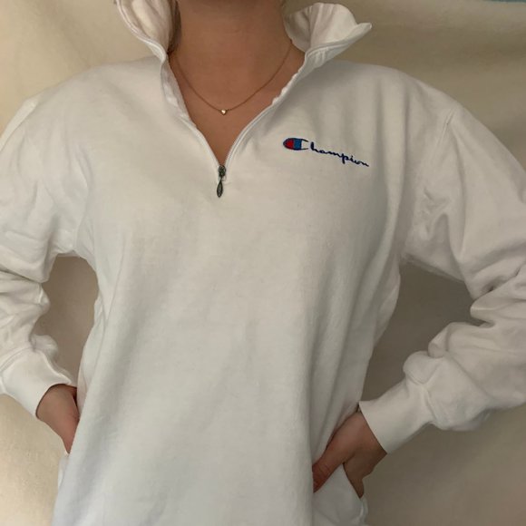 Very Rare! Vintage Champion 1/4 Zip Sweatshirt - Picture 2 of 6